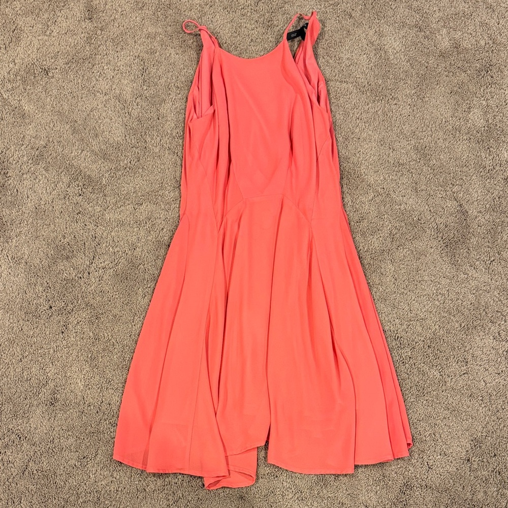 Coral spaghetti strapped dress